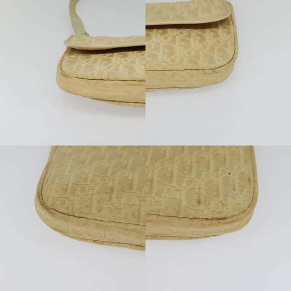 DIOR Trotter Canvas Shoulder Bag Beige Gold - Picture 10 of 12